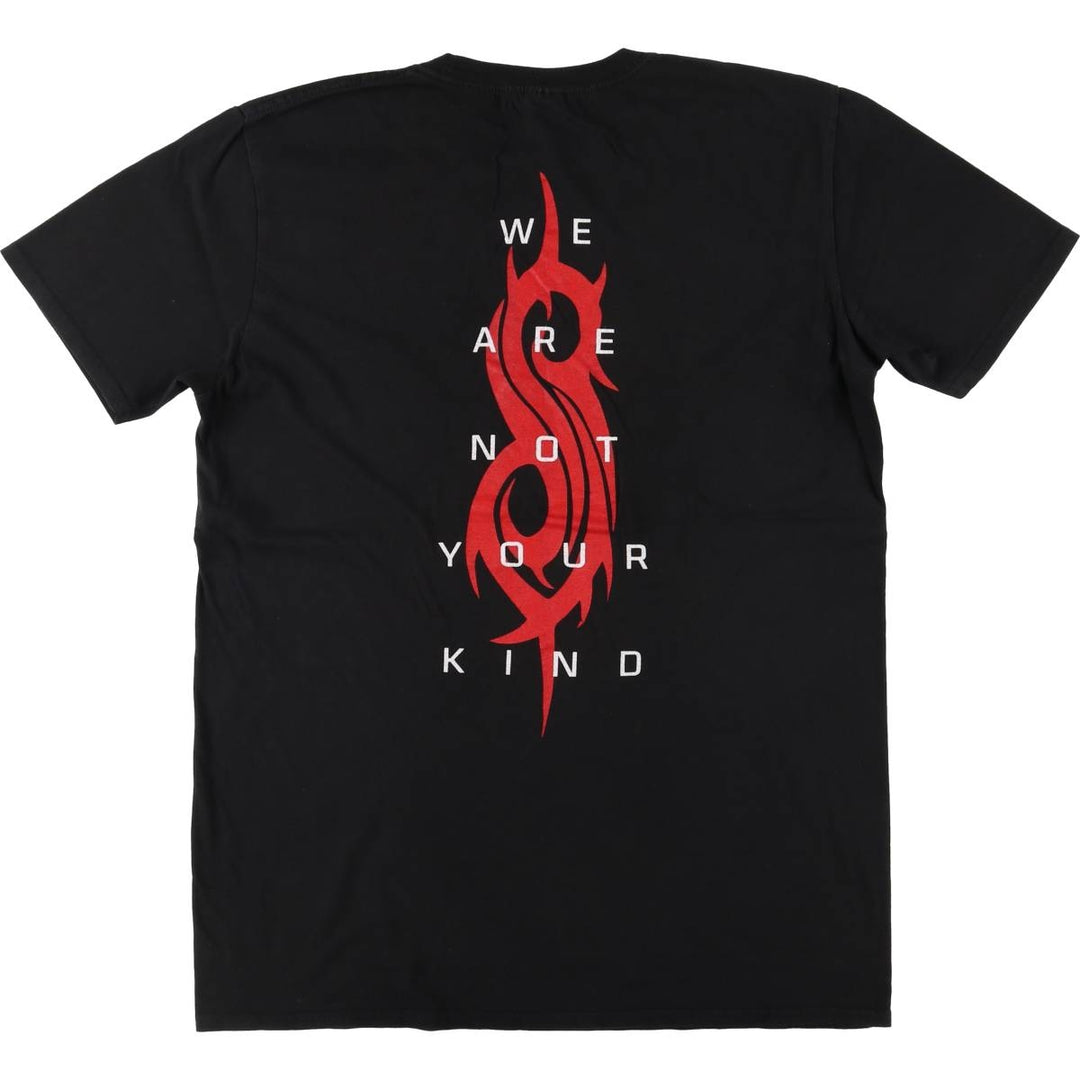 Gildan SLIPKNOT Band T-shirt, Men's L size cotton black type Vintage Second Hand