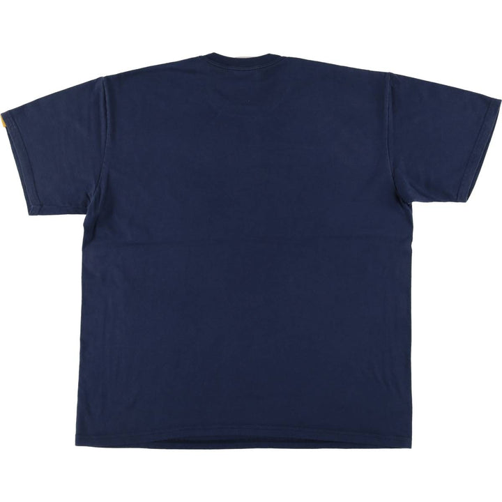 00'S Nike NIKE Printed T-shirt Men's XXL cotton navy blue type Vintage Second Hand