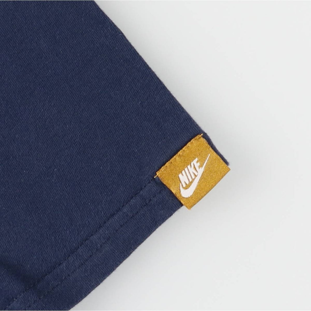00'S Nike NIKE Printed T-shirt Men's XXL cotton navy blue type Vintage Second Hand
