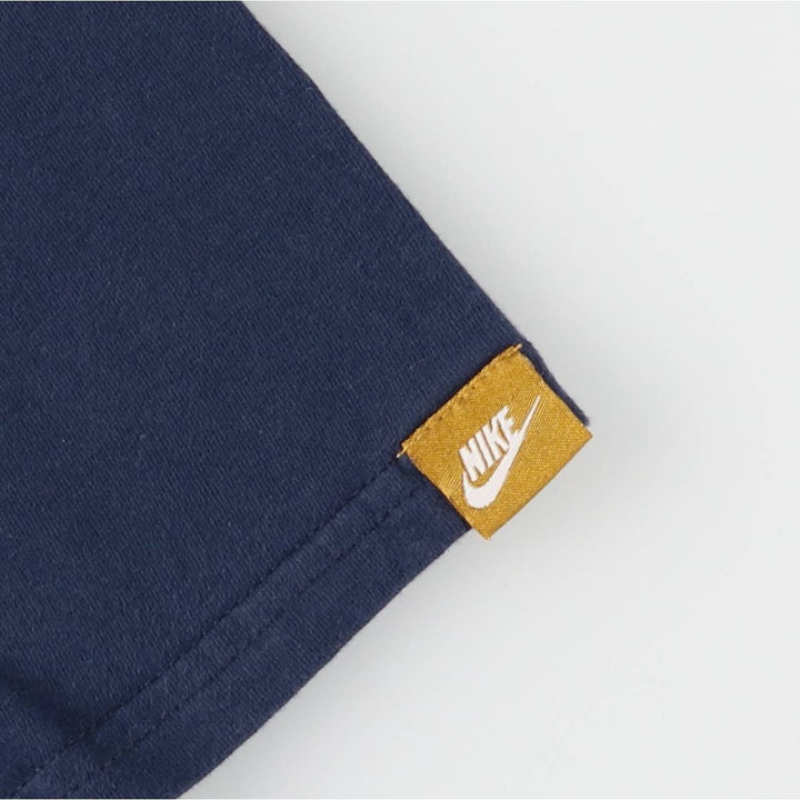 00'S Nike NIKE Printed T-shirt Men's XXL cotton navy blue type Vintage Second Hand