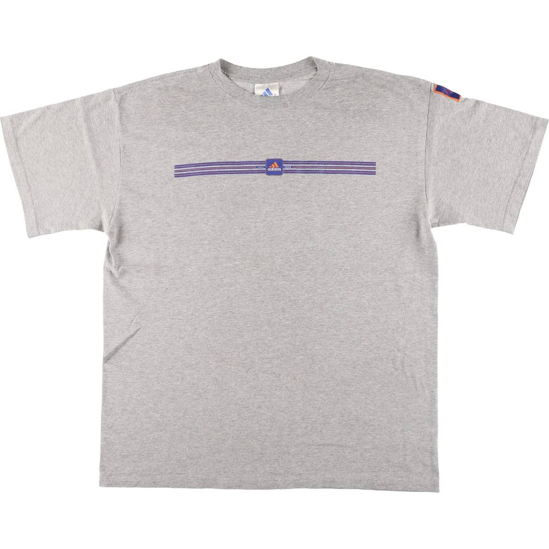 00'S Adidas logo print T-shirt, men's size L cotton gray type Vintage Second Hand