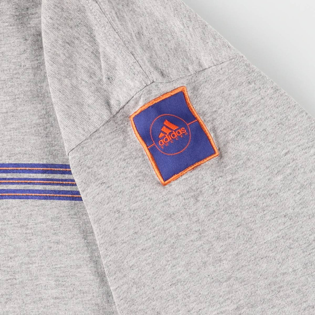 00'S Adidas logo print T-shirt, men's size L cotton gray type Vintage Second Hand