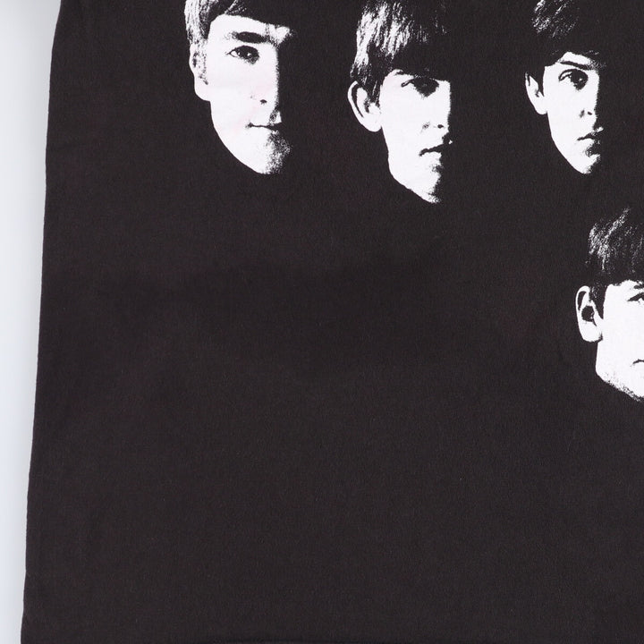THE BEATLES Band T-shirt, Men's M size cotton black type Vintage Second Hand
