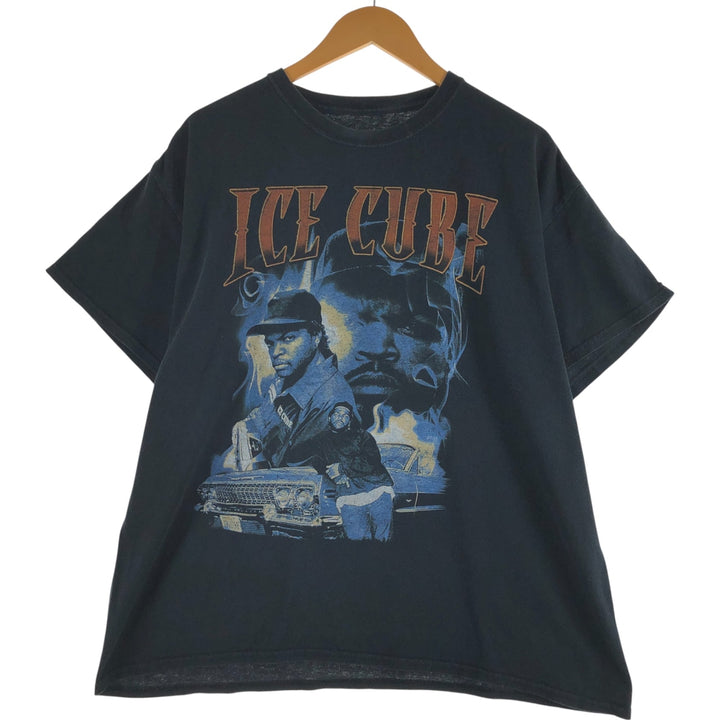 ICE CUBE Rap T-shirt, Men's XL size unclear black type Vintage Second Hand