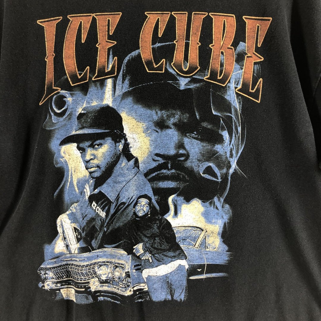 ICE CUBE Rap T-shirt, Men's XL size unclear black type Vintage Second Hand
