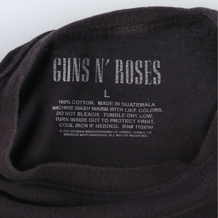 GUNS N' ROSES Guns N' Roses Band T-shirt Band T Men's L size cotton black type Vintage Second Hand