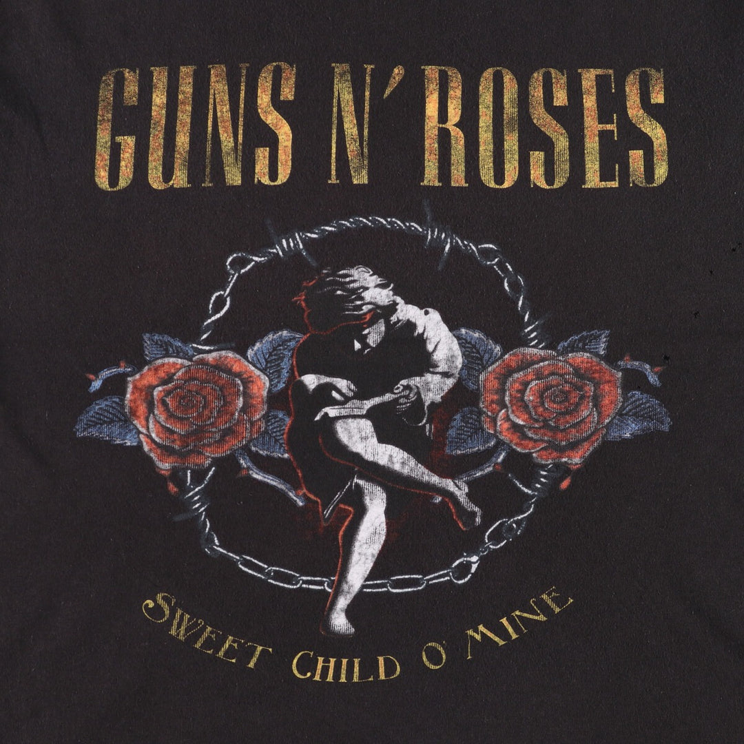GUNS N' ROSES Guns N' Roses Band T-shirt Band T Men's L size cotton black type Vintage Second Hand