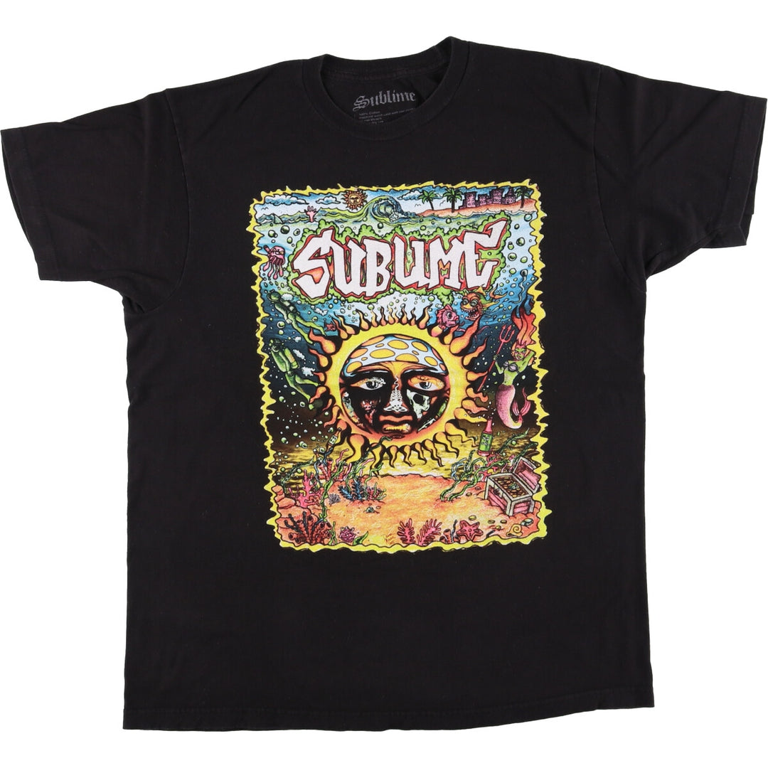 SUBLIME Band T-shirt, Men's L size cotton black type Vintage Second Hand