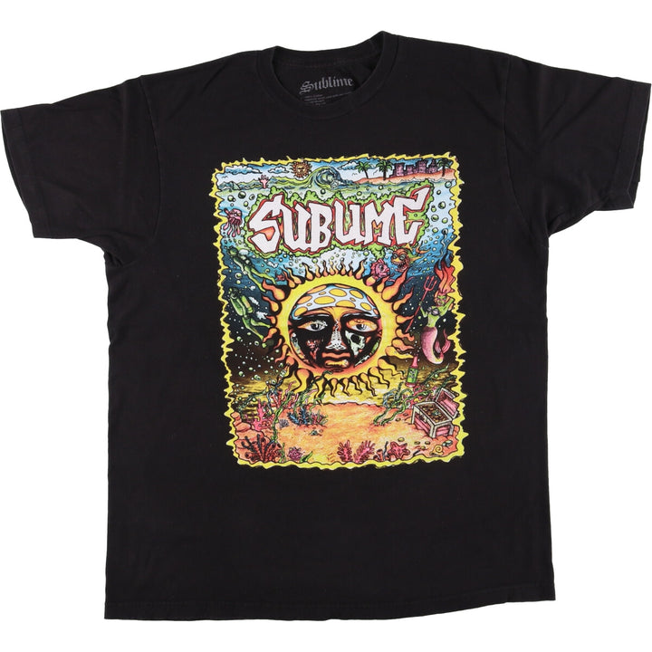 SUBLIME Band T-shirt, Men's L size cotton black type Vintage Second Hand