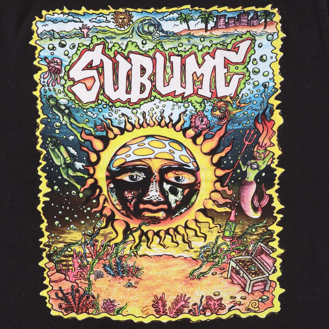 SUBLIME Band T-shirt, Men's L size cotton black type Vintage Second Hand