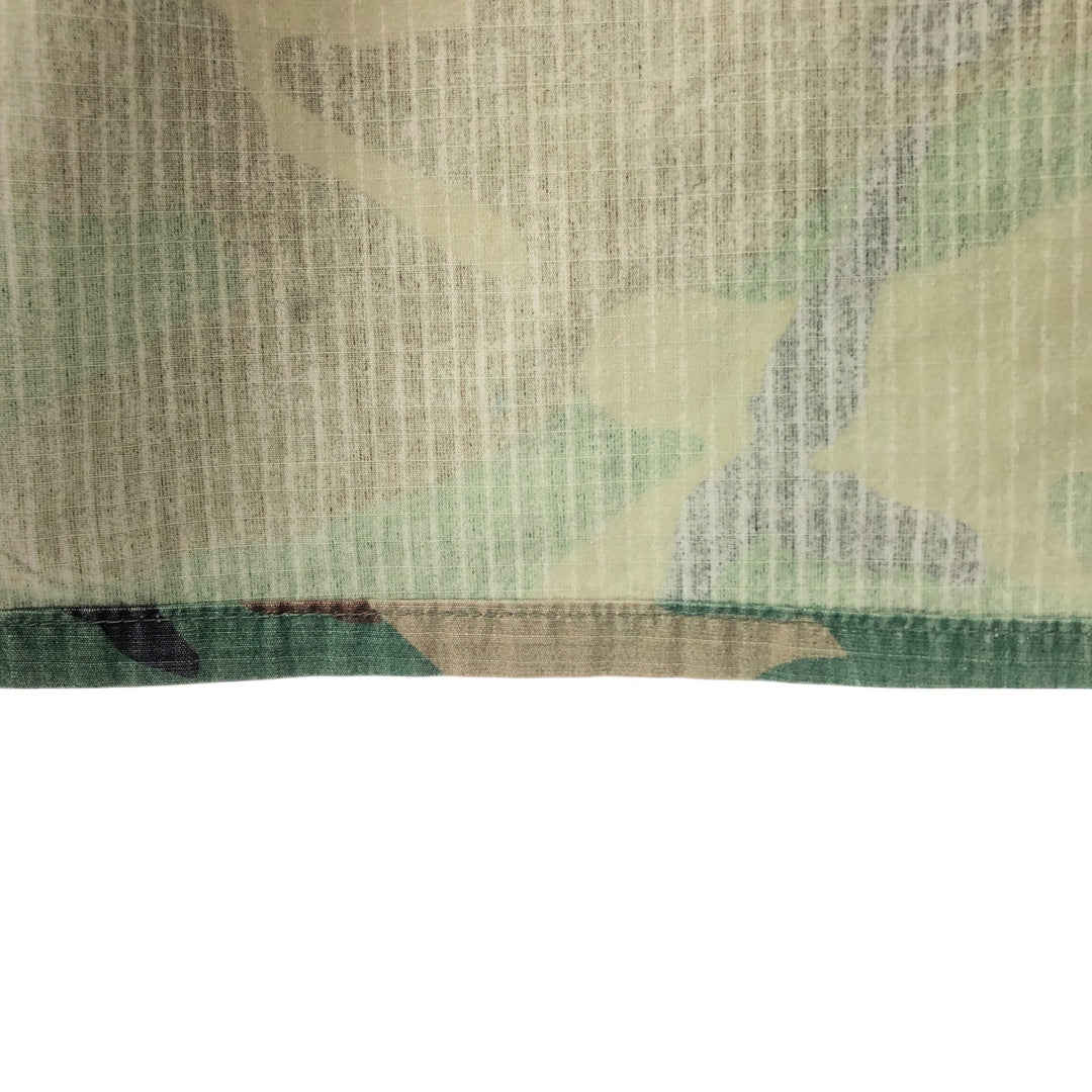 Genuine US military camouflage pattern woodland camo ripstop BDU military jacket made in USA MEDIUM-REGULAR equivalent to men's M cotton Khaki type Vintage Second Hand