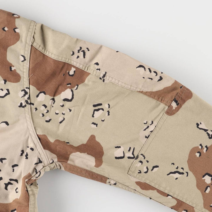 80s-90'S Genuine US Military Camouflage Pattern 6C Desert Chocolate Chip Camo BDU Military Jacket Made in USA MEDIUM-REGULAR Men's M Nylon Beige type Vintage Second Hand