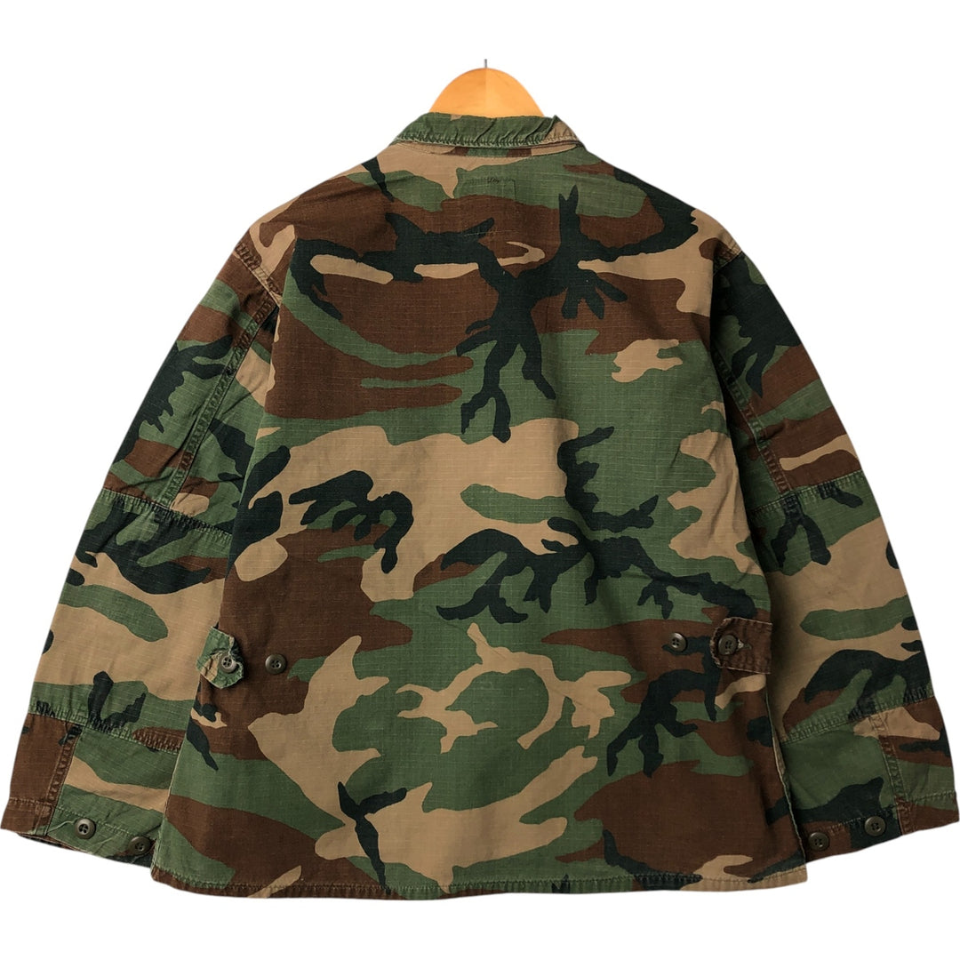 US Military Camouflage Pattern Woodland Camo Ripstop BDU Military Jacket MEDIUM-SHORT Men's M equivalent unclear Khaki type Vintage Second Hand