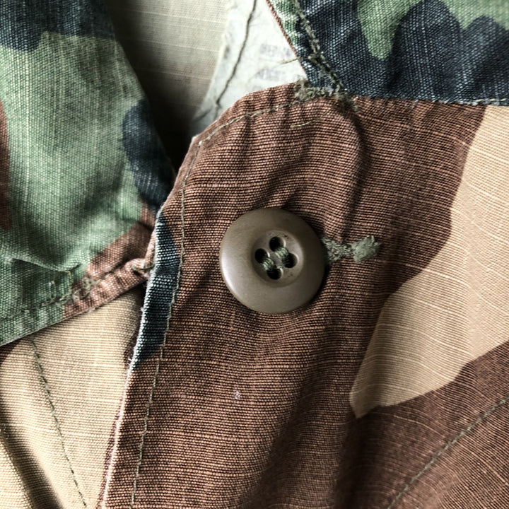 US Military Camouflage Pattern Woodland Camo Ripstop BDU Military Jacket MEDIUM-SHORT Men's M equivalent unclear Khaki type Vintage Second Hand
