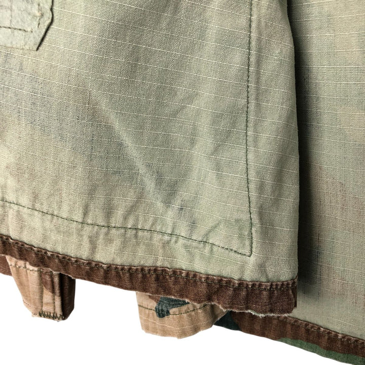 US Military Camouflage Pattern Woodland Camo Ripstop BDU Military Jacket MEDIUM-SHORT Men's M equivalent unclear Khaki type Vintage Second Hand