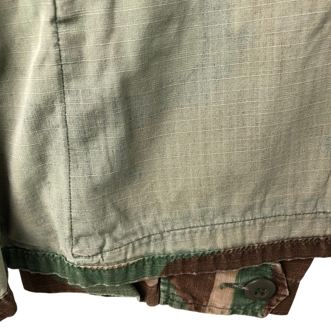 US Military Camouflage Pattern Woodland Camo Ripstop BDU Military Jacket MEDIUM-SHORT Men's M equivalent unclear Khaki type Vintage Second Hand