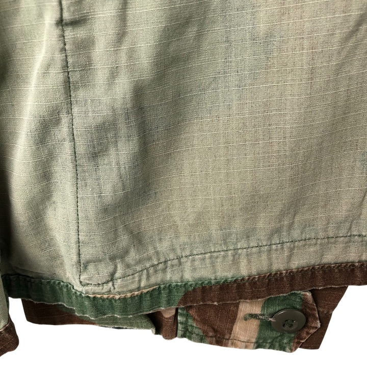 US Military Camouflage Pattern Woodland Camo Ripstop BDU Military Jacket MEDIUM-SHORT Men's M equivalent unclear Khaki type Vintage Second Hand
