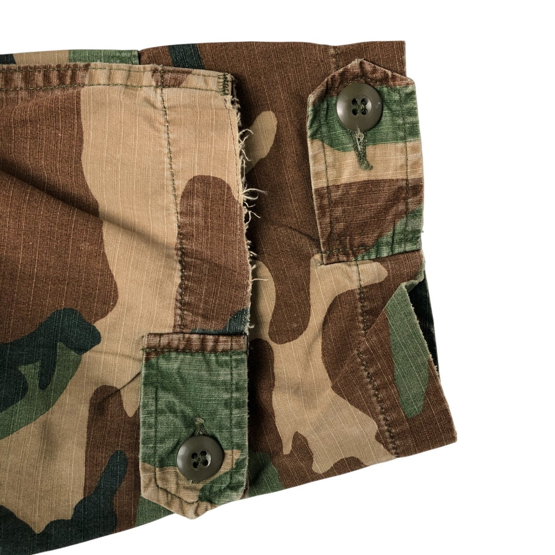 US Military Camouflage Pattern Woodland Camo Ripstop BDU Military Jacket MEDIUM-SHORT Men's M equivalent unclear Khaki type Vintage Second Hand
