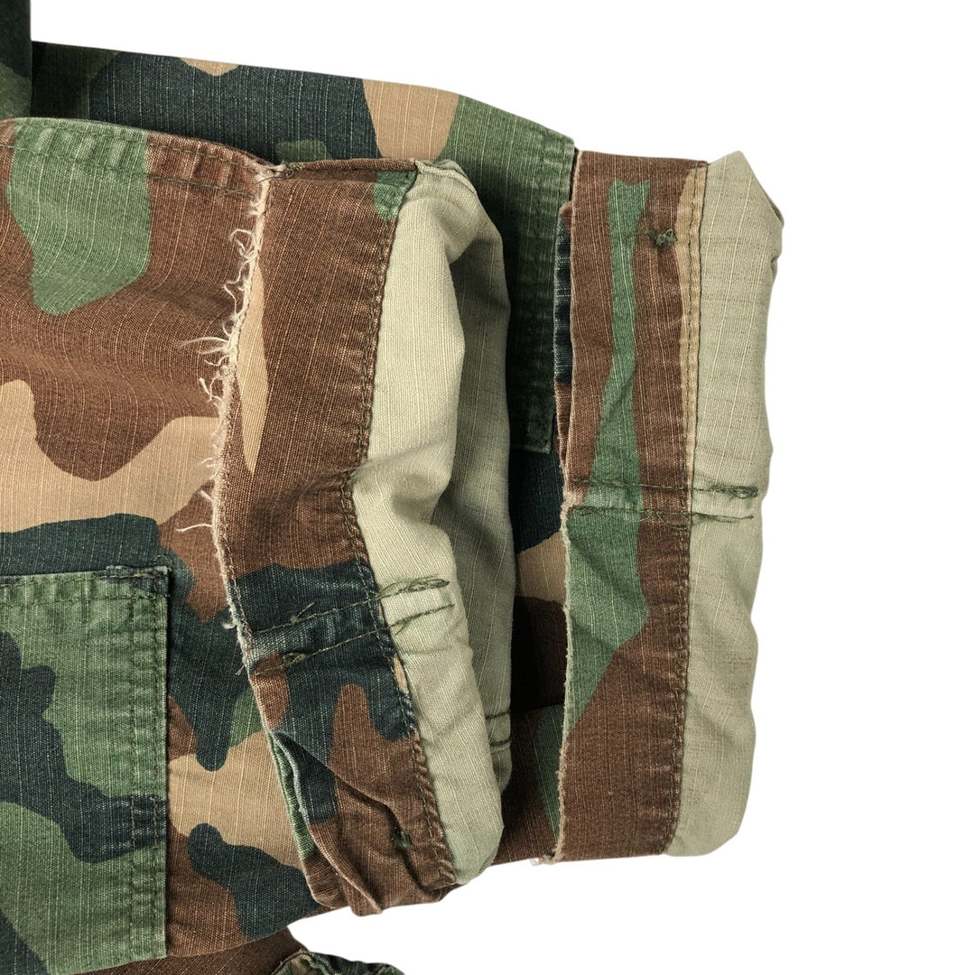 US Military Camouflage Pattern Woodland Camo Ripstop BDU Military Jacket MEDIUM-SHORT Men's M equivalent unclear Khaki type Vintage Second Hand