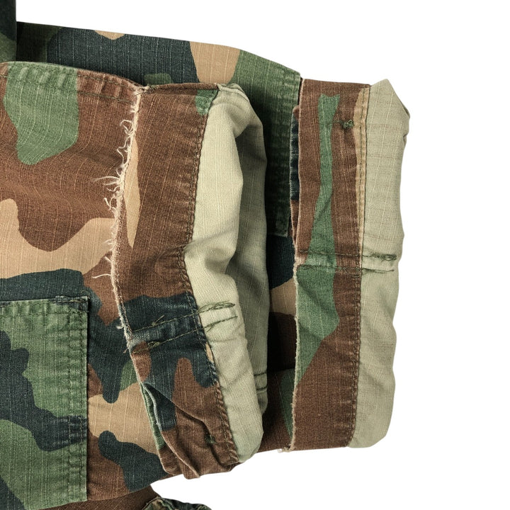 US Military Camouflage Pattern Woodland Camo Ripstop BDU Military Jacket MEDIUM-SHORT Men's M equivalent unclear Khaki type Vintage Second Hand