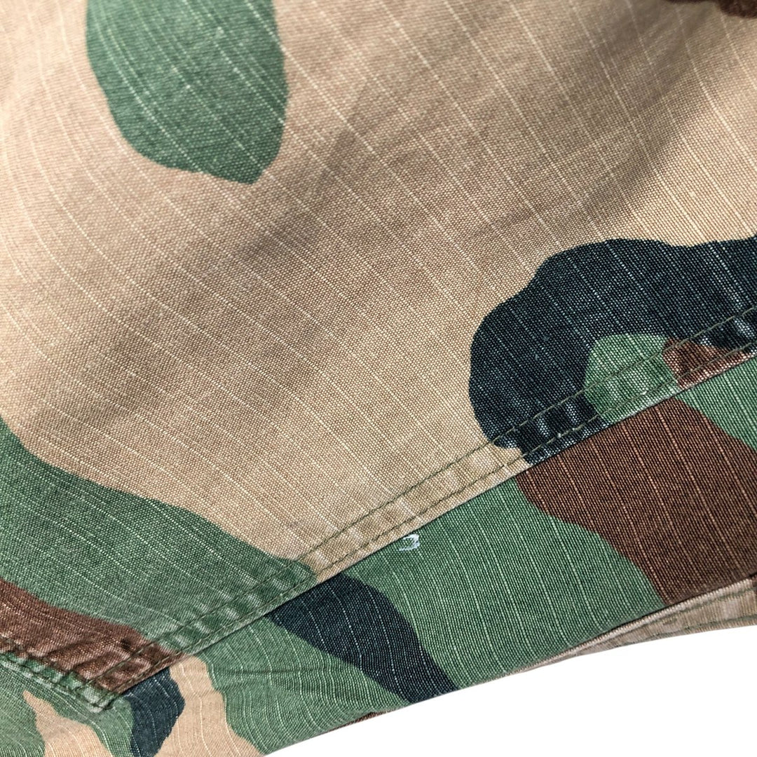 US Military Camouflage Pattern Woodland Camo Ripstop BDU Military Jacket MEDIUM-SHORT Men's M equivalent unclear Khaki type Vintage Second Hand