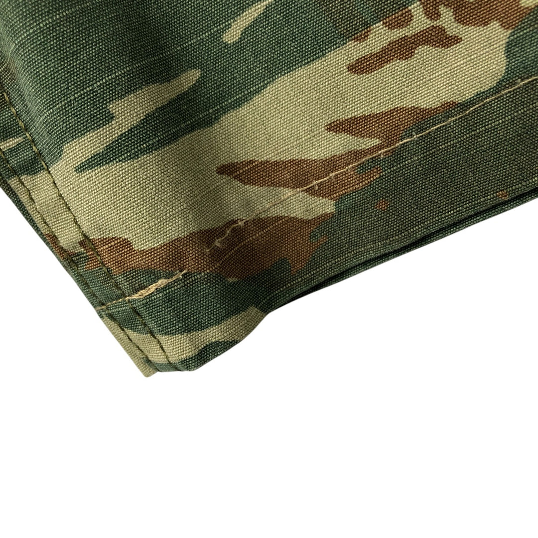 Greek Army Camouflage Pattern Lizard Camo Ripstop BDU Military Jacket Men's M polyester Khaki type Vintage Second Hand