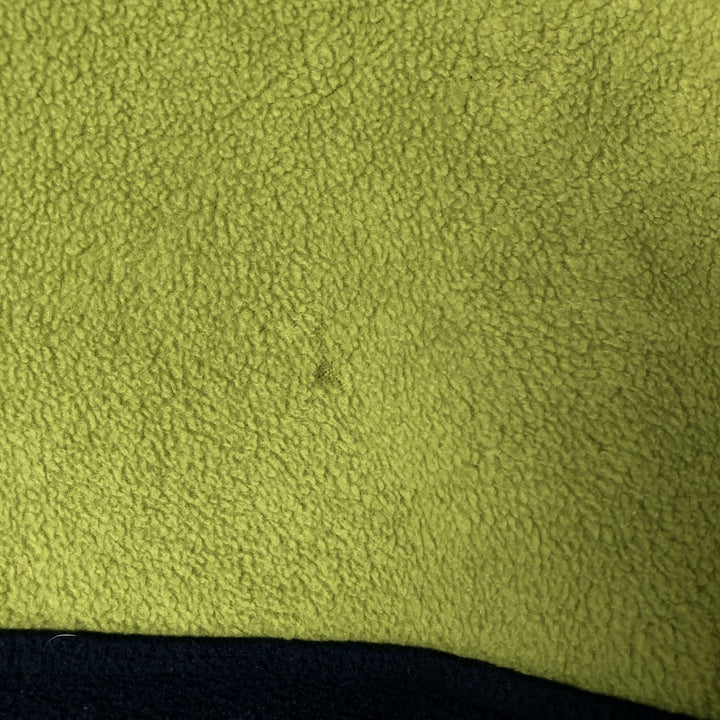 90'S GAP Vintage Half-Zip Fleece Pullover, Men's Size Medium polyester green type yellow green Vintage Second Hand