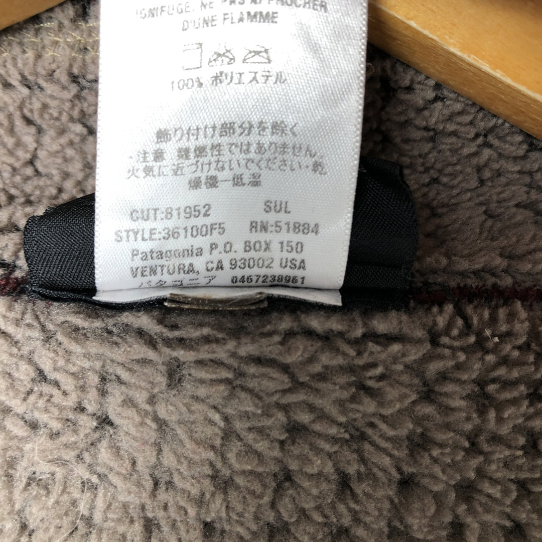 2000'S Patagonia Regulator R4 Fleece Jacket (36100F5), Made in USA, Men's Size Medium polyester red type Vintage Second Hand