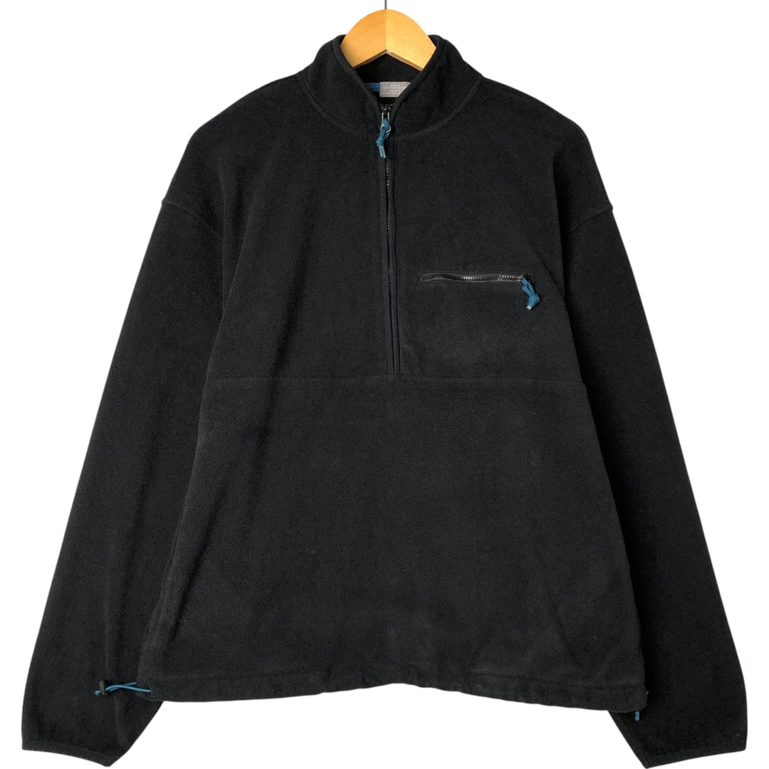 GAP Half-Zip Fleece Pullover, Men's Size M recycled polyester black type Vintage Second Hand