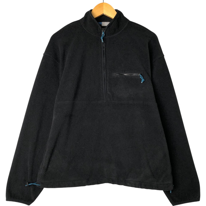GAP Half-Zip Fleece Pullover, Men's Size M recycled polyester black type Vintage Second Hand