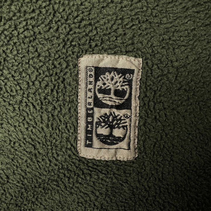 Vintage 90'S Timberland Half-Zip Fleece Pullover, Men's XL polyester Khaki type Vintage Second Hand