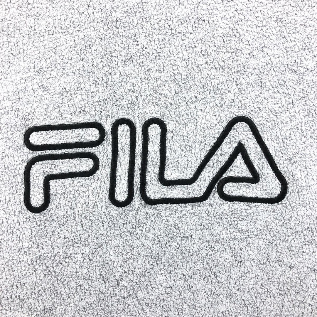 90'S FILA Sweatshirt Pullover Hoodie, Made in USA, Men's M Size, Vintage polyester gray type Vintage Second Hand