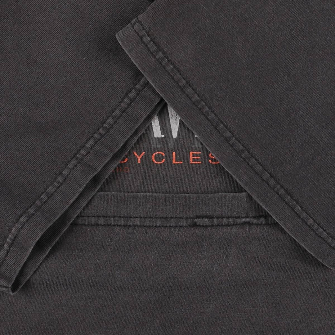 00'S Harley-Davidson Motorcycle Bike T-shirt Made in USA Men's L size cotton Charcoal Vintage Second Hand