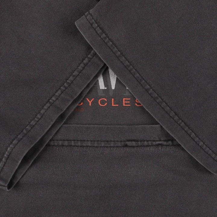 00'S Harley-Davidson Motorcycle Bike T-shirt Made in USA Men's L size cotton Charcoal Vintage Second Hand