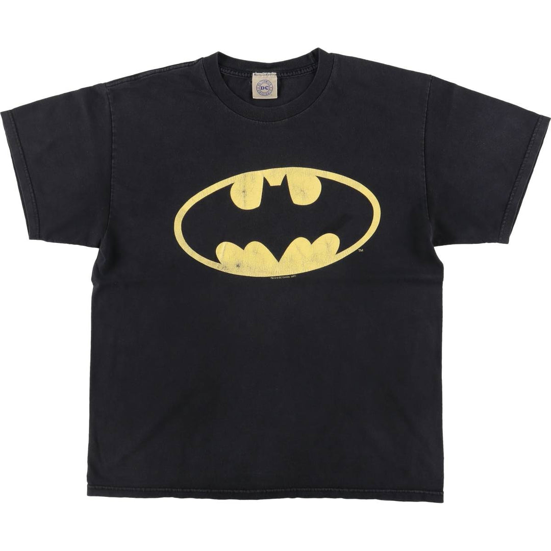 HOLOUBEK BATMAN Batman character print T-shirt Men's L size unclear black type Vintage Second Hand