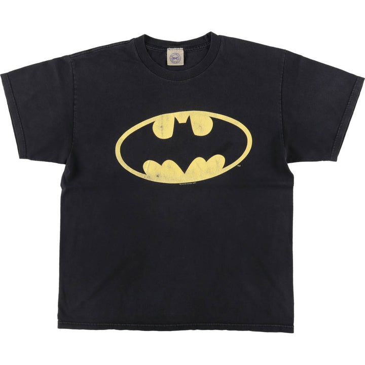 HOLOUBEK BATMAN Batman character print T-shirt Men's L size unclear black type Vintage Second Hand