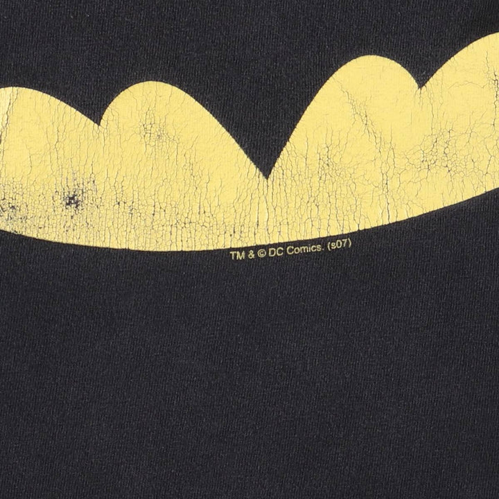 HOLOUBEK BATMAN Batman character print T-shirt Men's L size unclear black type Vintage Second Hand