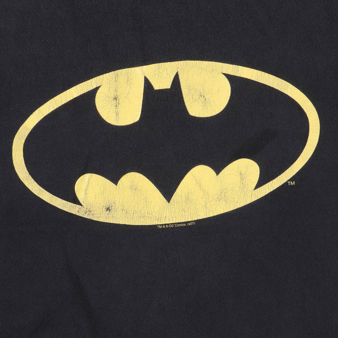 HOLOUBEK BATMAN Batman character print T-shirt Men's L size unclear black type Vintage Second Hand