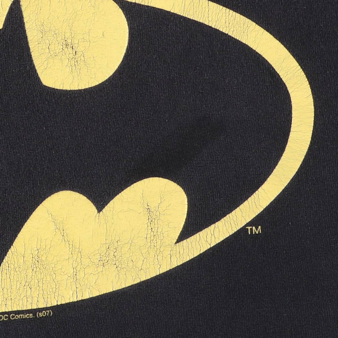 HOLOUBEK BATMAN Batman character print T-shirt Men's L size unclear black type Vintage Second Hand