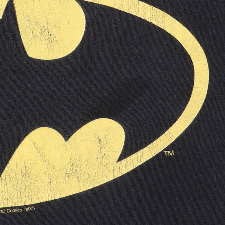 HOLOUBEK BATMAN Batman character print T-shirt Men's L size unclear black type Vintage Second Hand
