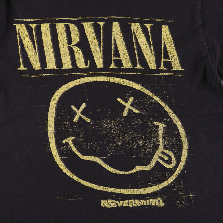 TULTEX NIRVANA Nirvana Band T-shirt, Men's M size cotton black type Vintage Second Hand
