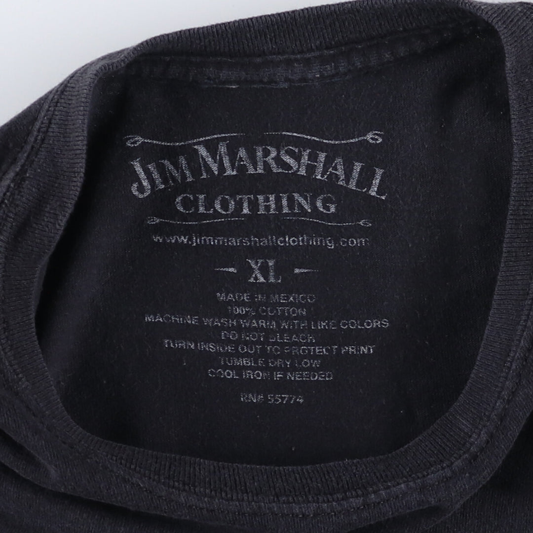 JIM MARSHALL JOHNNY CASH Johnny Cash Band T-shirt Band T Men's XL size cotton black type Vintage Second Hand