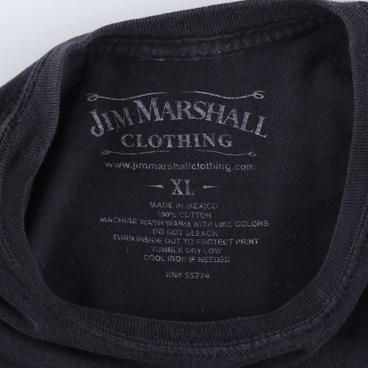 JIM MARSHALL JOHNNY CASH Johnny Cash Band T-shirt Band T Men's XL size cotton black type Vintage Second Hand