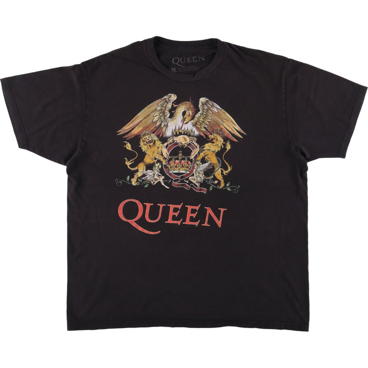 QUEEN Band T-shirt, Men's XL size cotton black type Vintage Second Hand