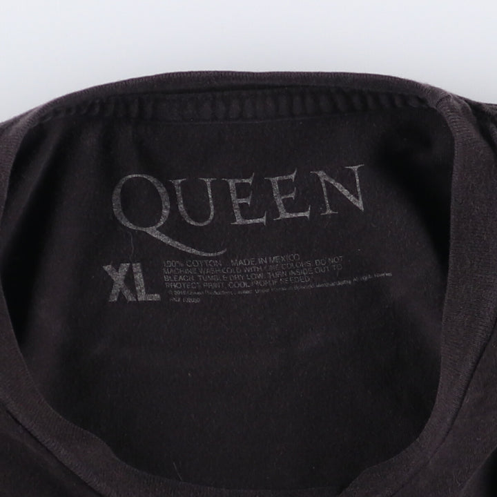 QUEEN Band T-shirt, Men's XL size cotton black type Vintage Second Hand