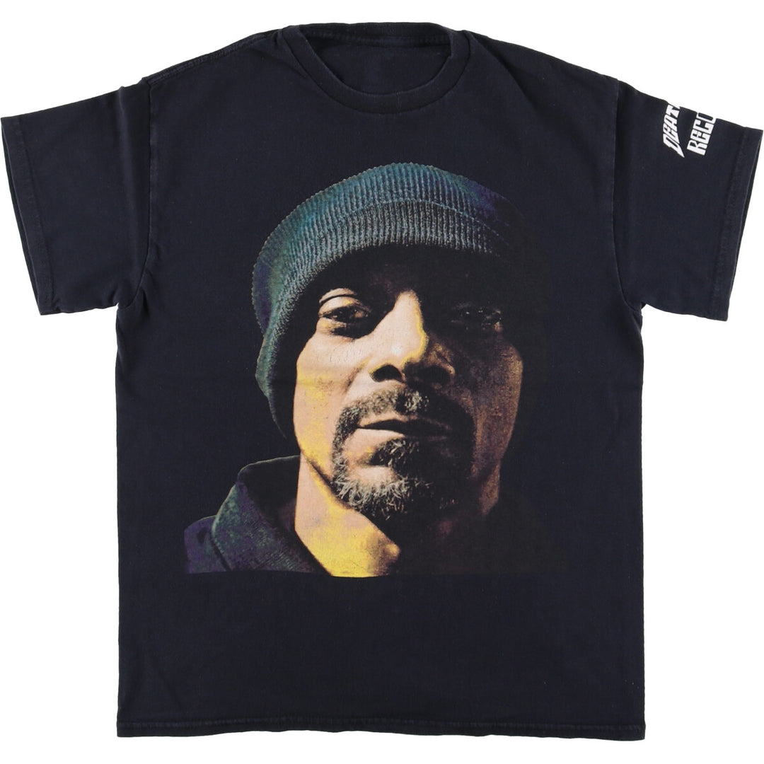 SNOOP DOGG Snoop Dogg Rap T-shirt Rap T Men's M size unclear black type Vintage Second Hand