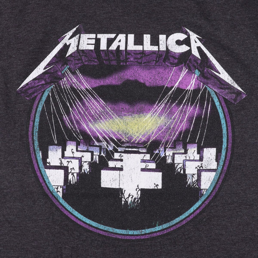 METALLICA Metallica Band T-shirt Band T Men's L size cotton black type Vintage Second Hand