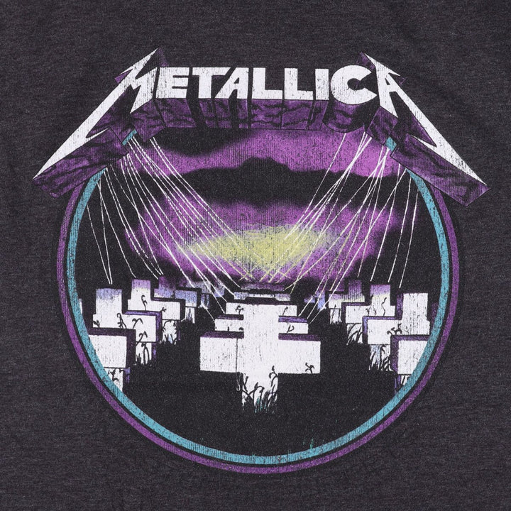 METALLICA Metallica Band T-shirt Band T Men's L size cotton black type Vintage Second Hand