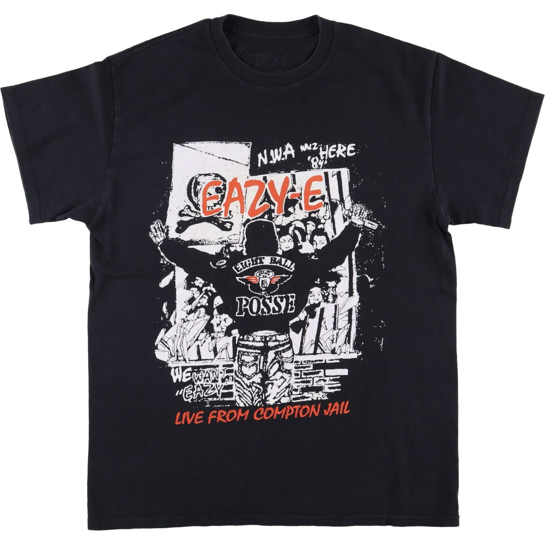 EAZY-E Easy E Rap T-shirt Rap T Men's M size cotton black type Vintage Second Hand