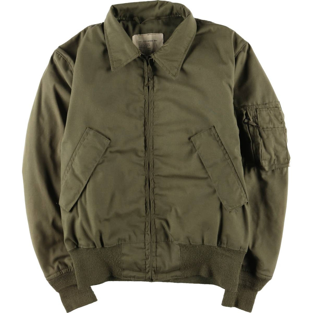 1970'S US military helicopter crew jacket, military flight jacket, made in USA, MEDIUM-REGULAR, men's size M, vintage Nylon Khaki type Vintage Second Hand
